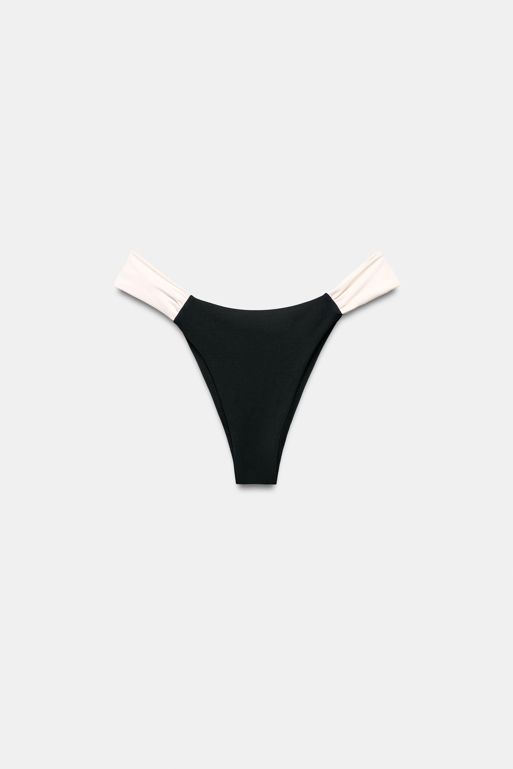 BAS DE BIKINI À BRIDES EN CONTRASTE